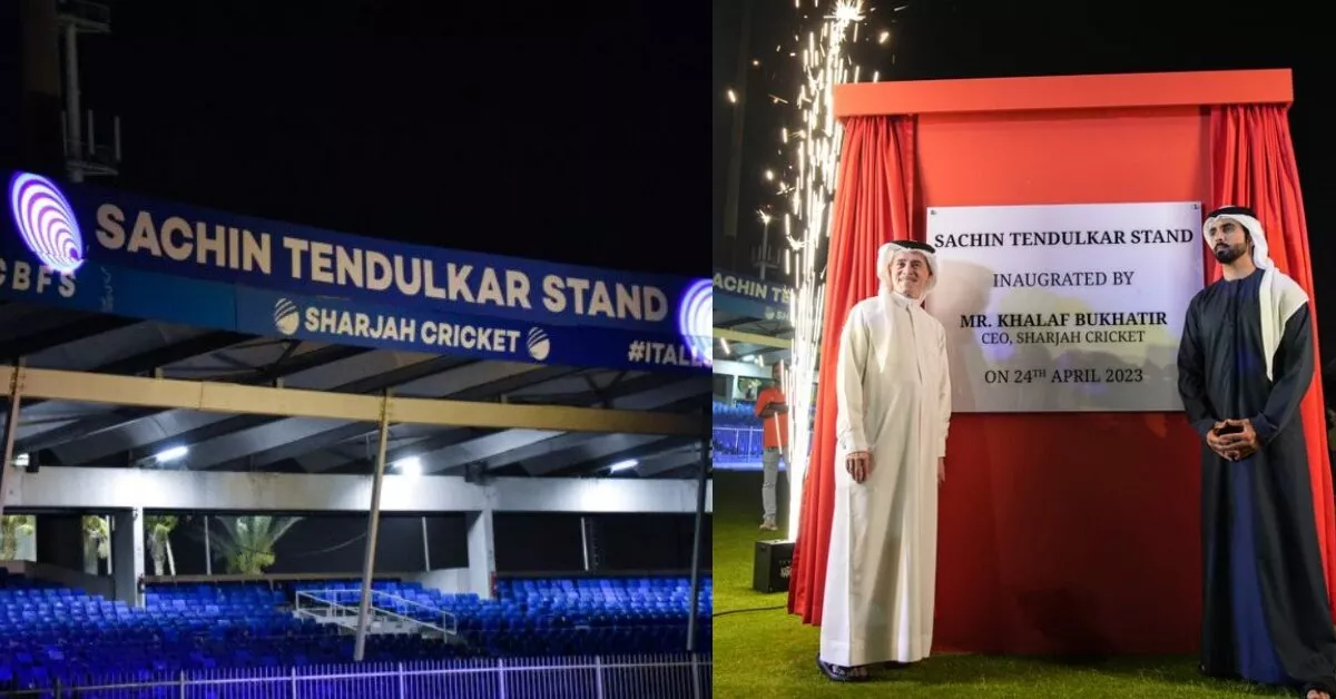 Sharjah Cricket Stadium renames west stand after Sachin Tendulkar on his 50th Birthday