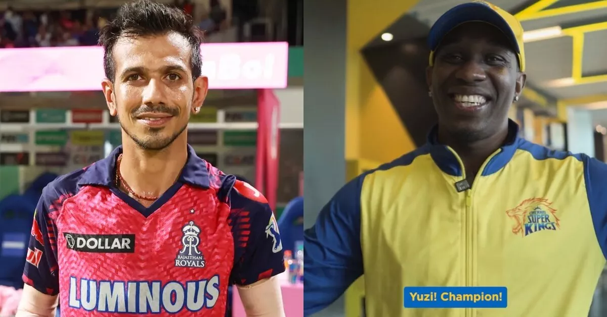 Dwayne Bravo sings a song to congratulate Yuzvendra Chahal on becoming leading wicket-taker in the IPL history