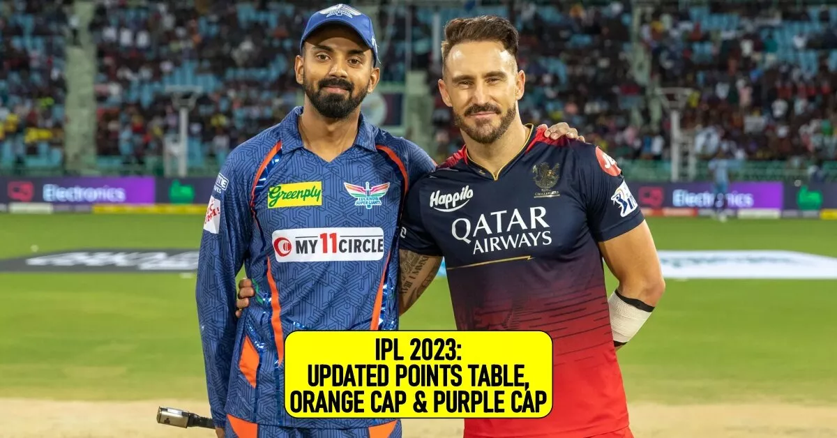 Ipl 2023 Updated Points Table Orange Cap And Purple Cap After Match 43 Between Lsg And Rcb 