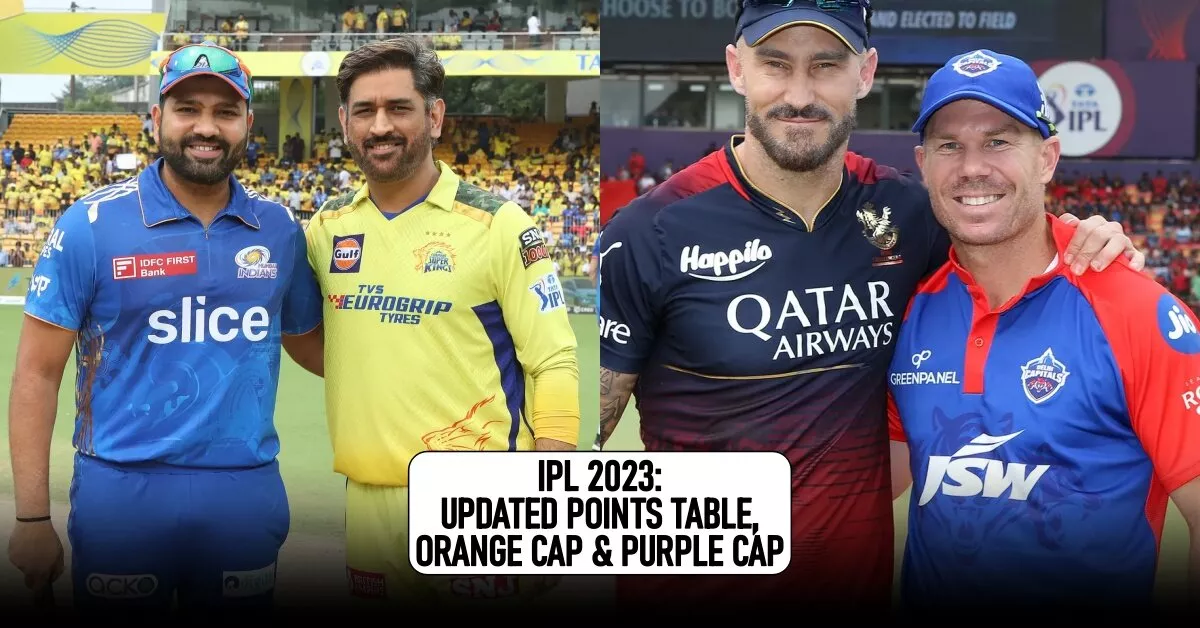 IPL 2023 Updated points table, Orange cap & Purple cap after Match 49 & 50, CSK vs MI & DC vs RCB