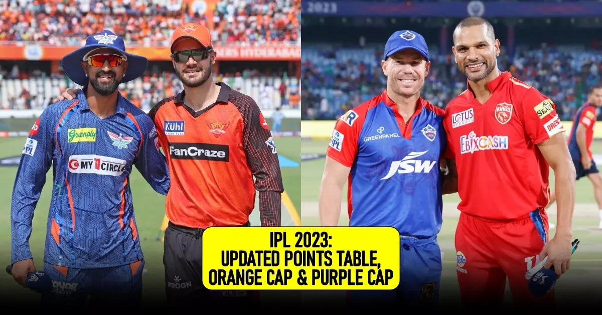 IPL 2023 Updated points table, Orange cap & Purple cap after Match 58 & 59, SRH vs LSG & DC vs PBKS