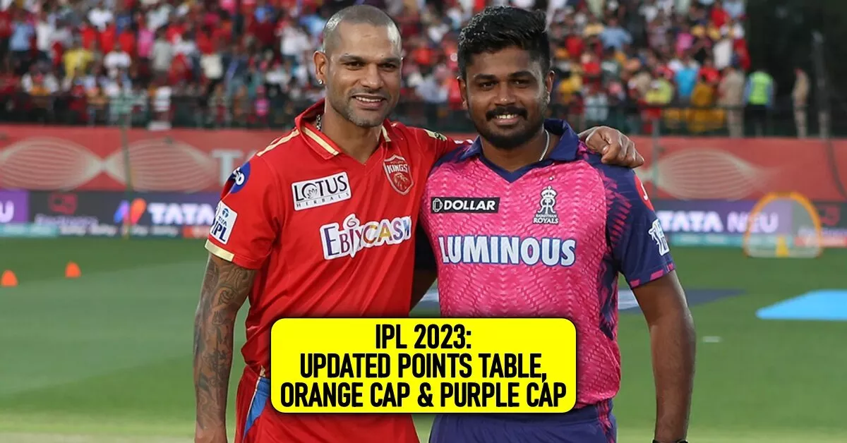 IPL 2023 Updated points table, Orange cap & Purple cap after Match 66 between PBKS & RR