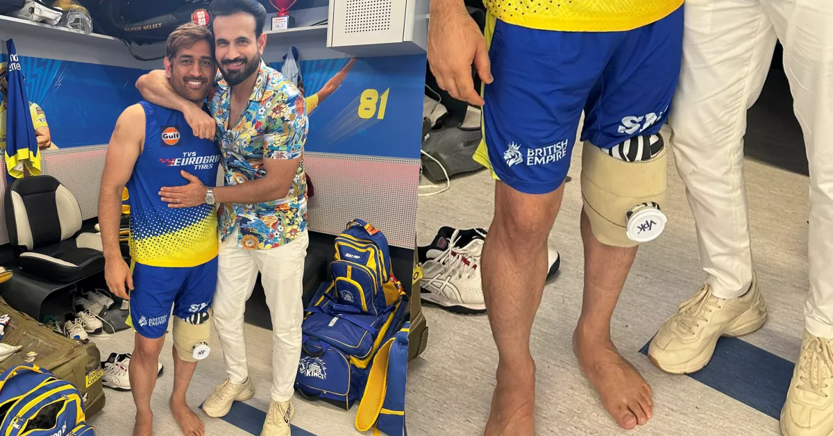 Major injury concern for CSK as MS Dhoni spotted with ice-pack on knee in a recent picture
