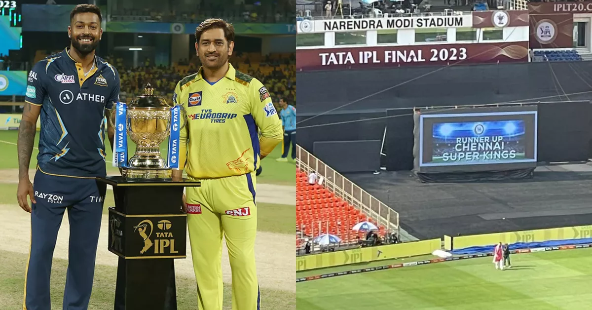 IPL 2023 fixed? Viral image of "Runner up CSK" from Ahmedabad stadium raises concern