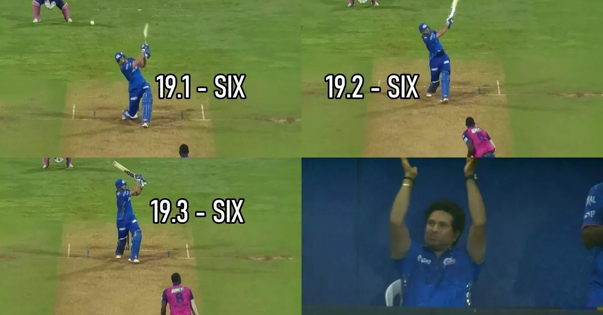 Watch: Tim David smashes 3 consecutive sixes off Jason Holder in the last over to win it for MI