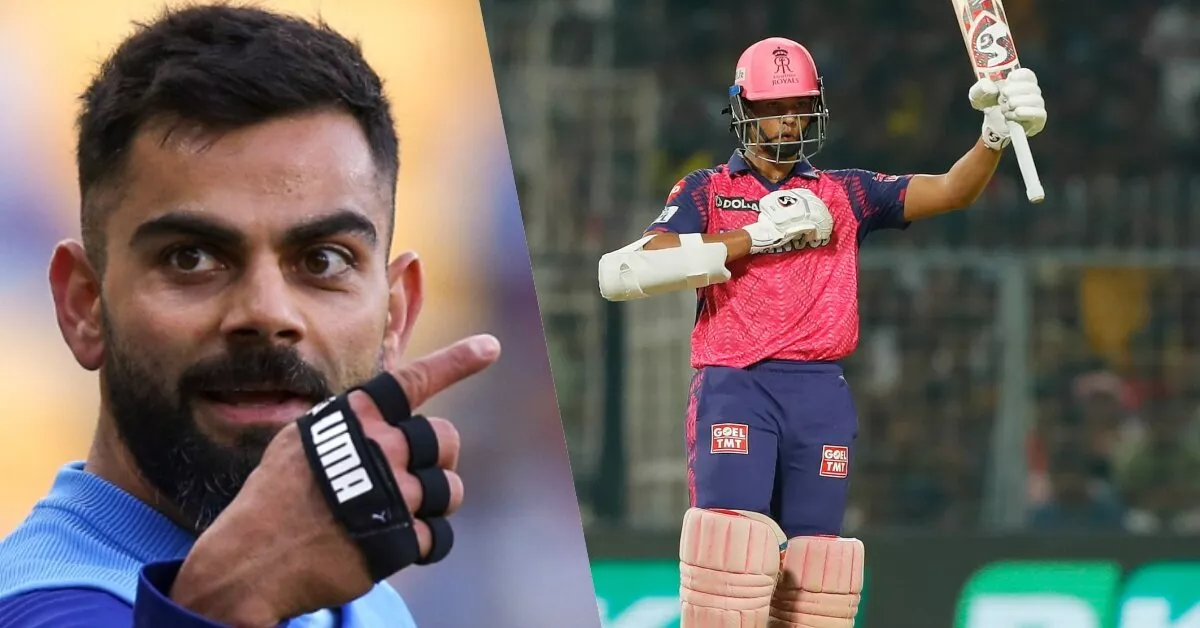 Virat Kohli reacts to Yashasvi Jaiswal’s scintillating knock vs KKR