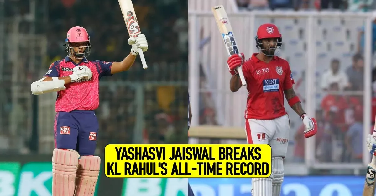 Yashasvi Jaiswal breaks KL Rahul's record to hit fastest fifty in the IPL history