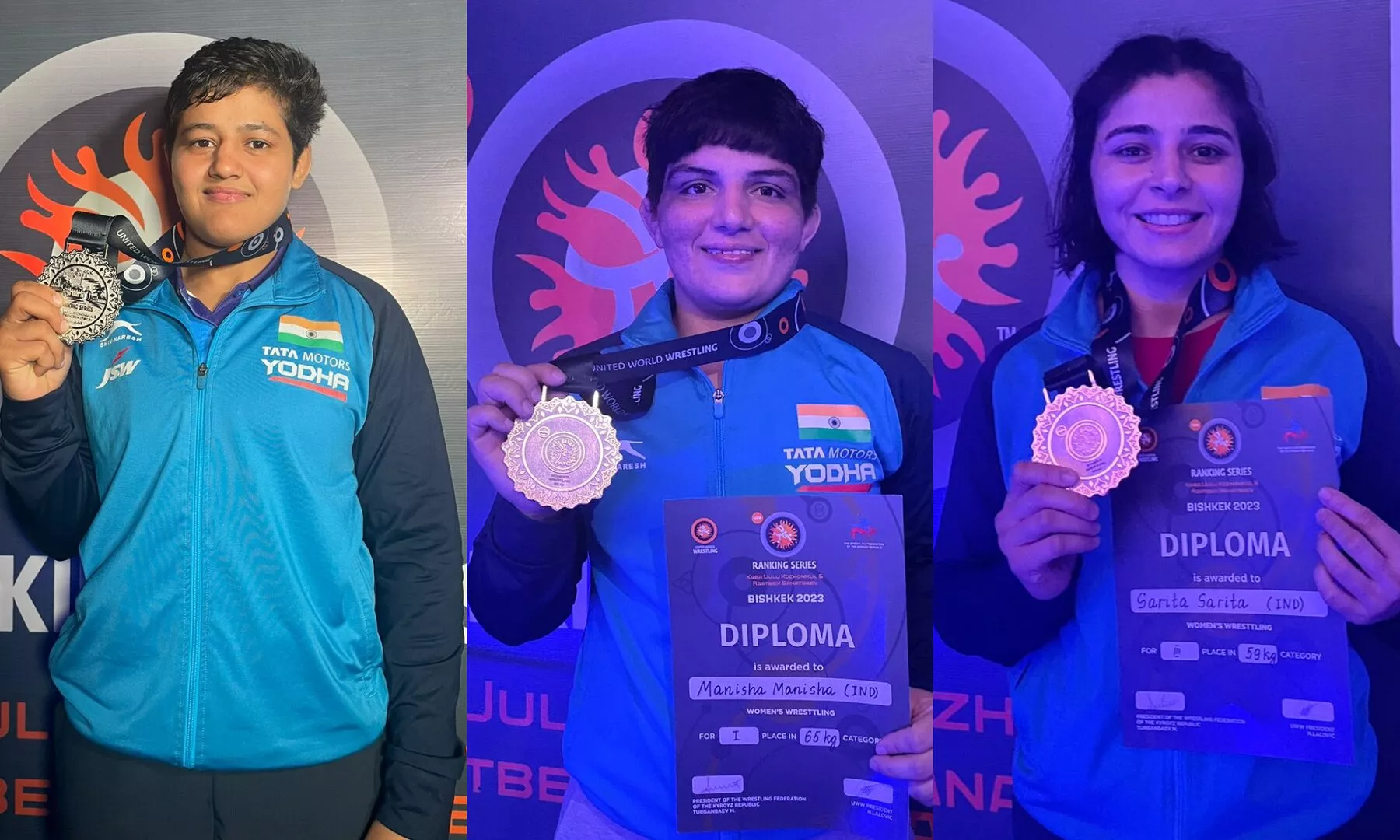Bishkek Ranking Series 2023: Manisha wins India's first gold medal, Reetika clinches silver, Sarita bags bronze
