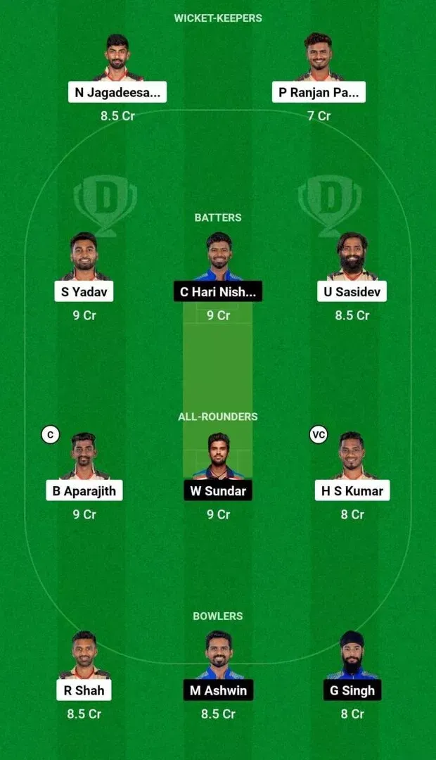 CSG vs SMP Dream11 Team 1