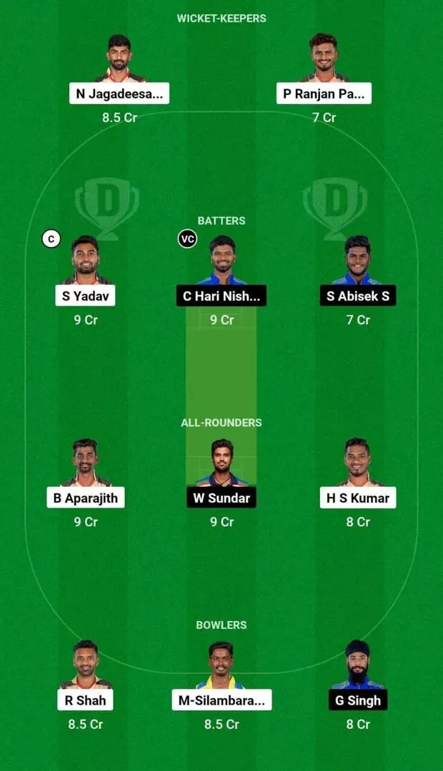 CSG vs SMP Dream11 Team 2