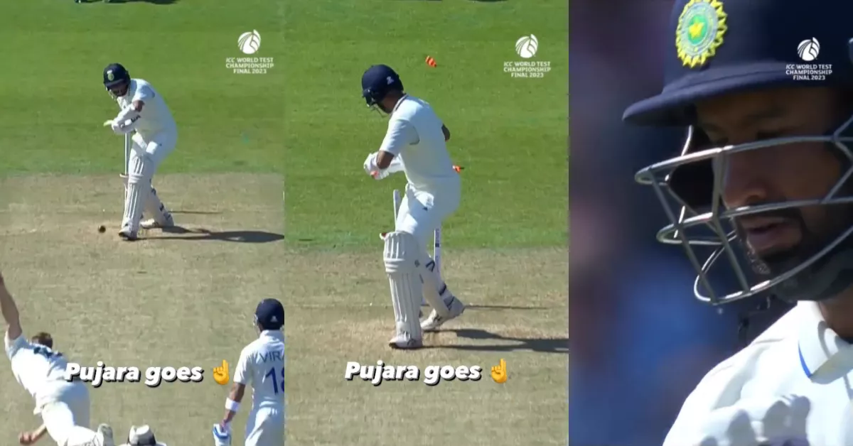 Watch: Cheteshwar Pujara replicates Gill's brainfade moment as he gets castled by Cameron Green