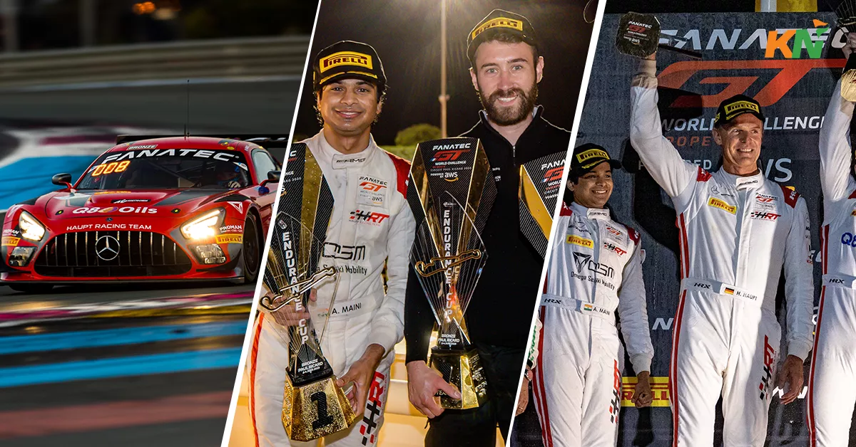 India's Arjun Maini and team Haupt Racing win bronze cup at Fanatec GT World Challenge Europe