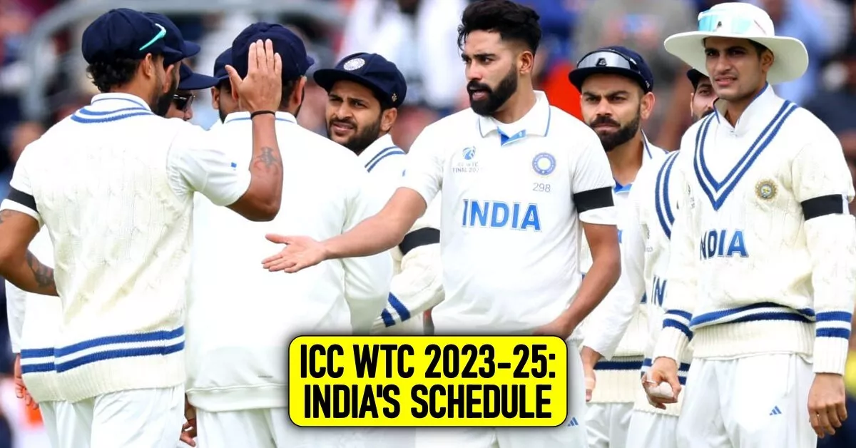 ICC World Test Championship 202325 India’s schedule revealed