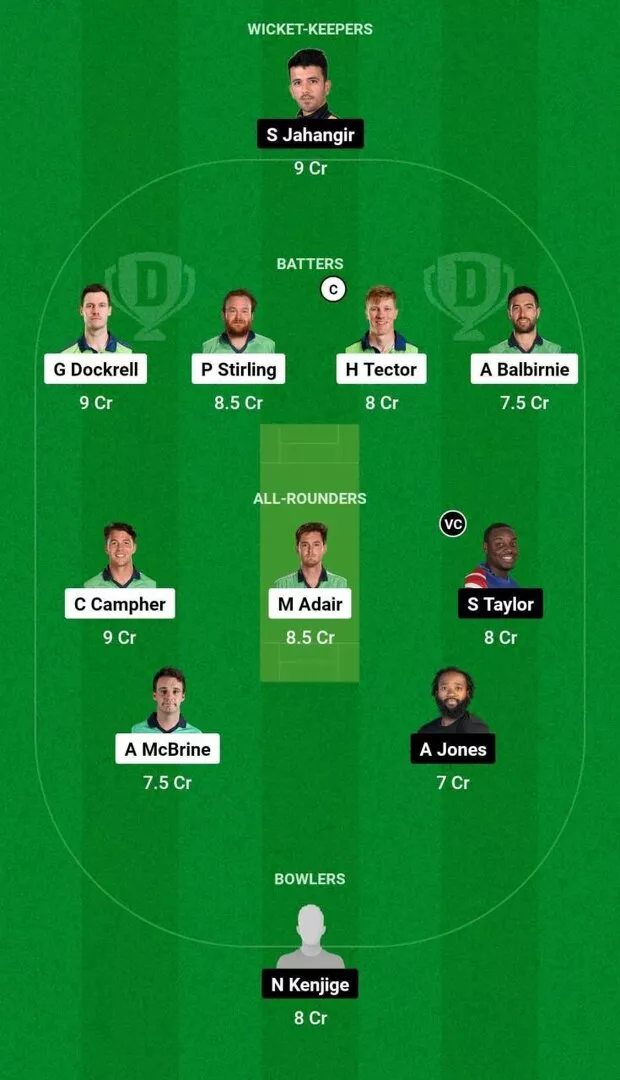 IRE vs USA Dream11 Team 2