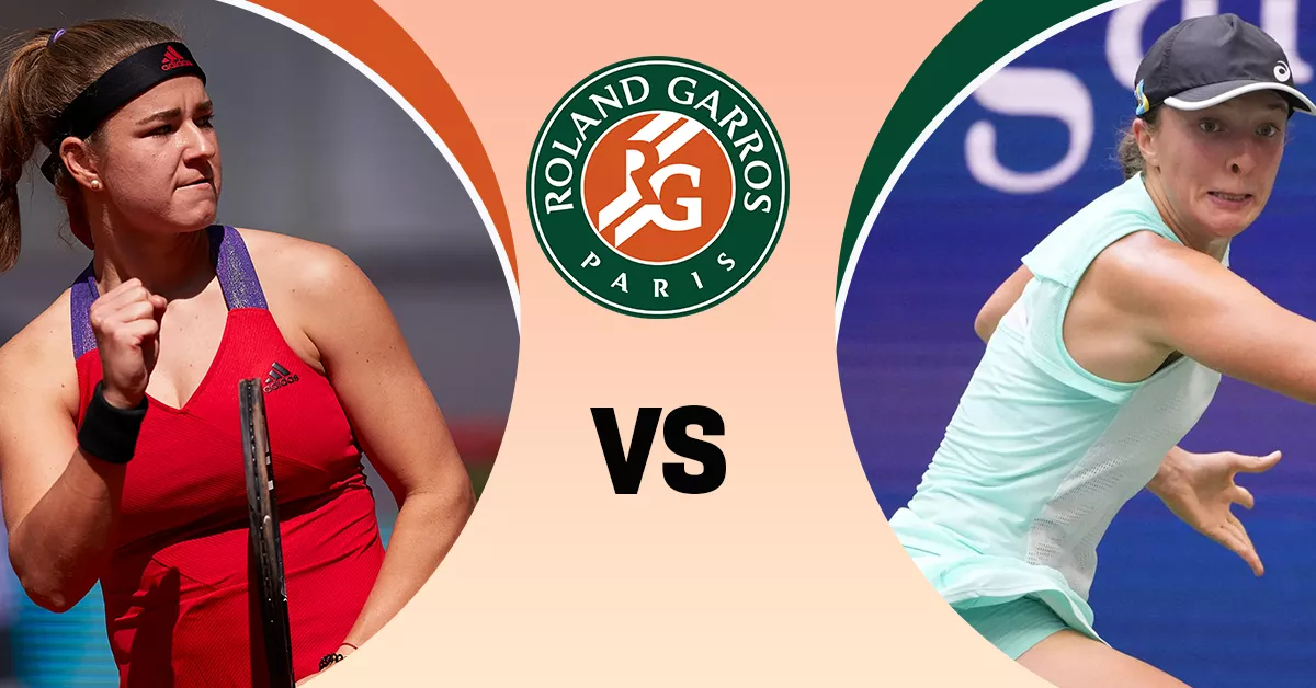 Iga Swiatek vs Karolina Muchova French Open 2023 Final Live