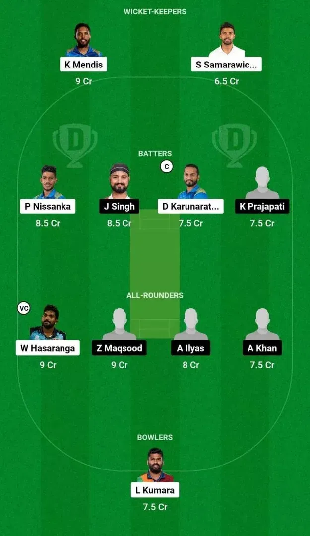 SL vs OMN Dream11 Team 2