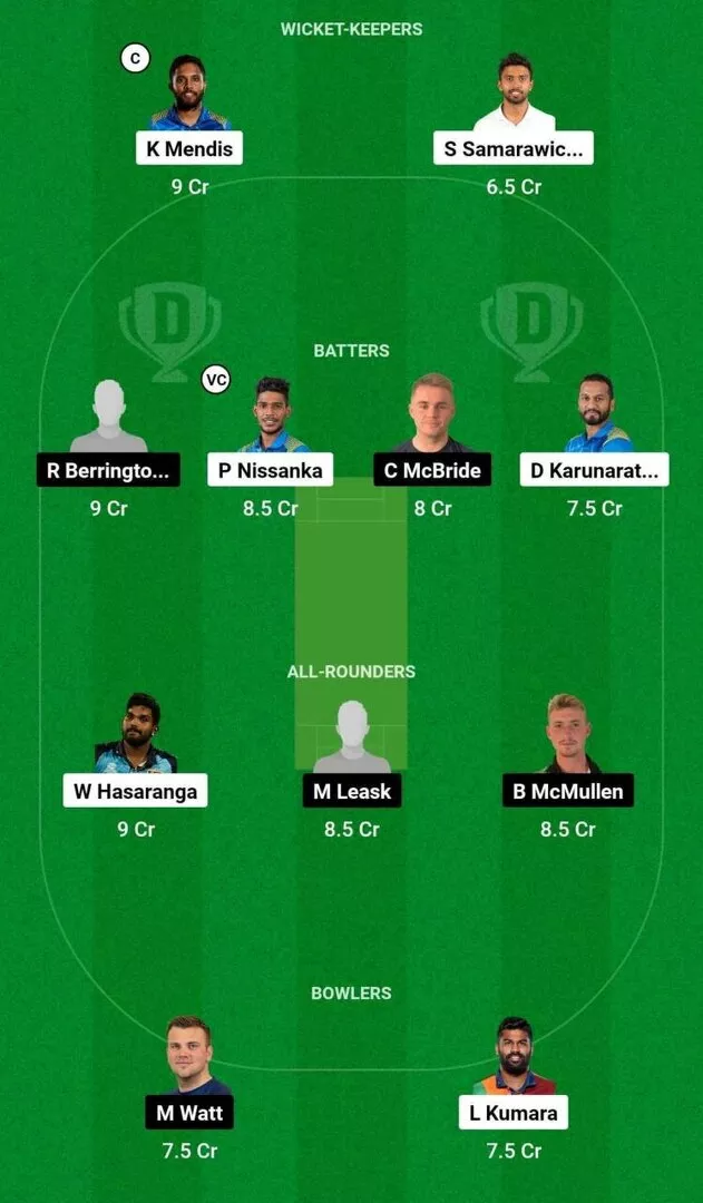 SL vs SCO Dream11 Team 2