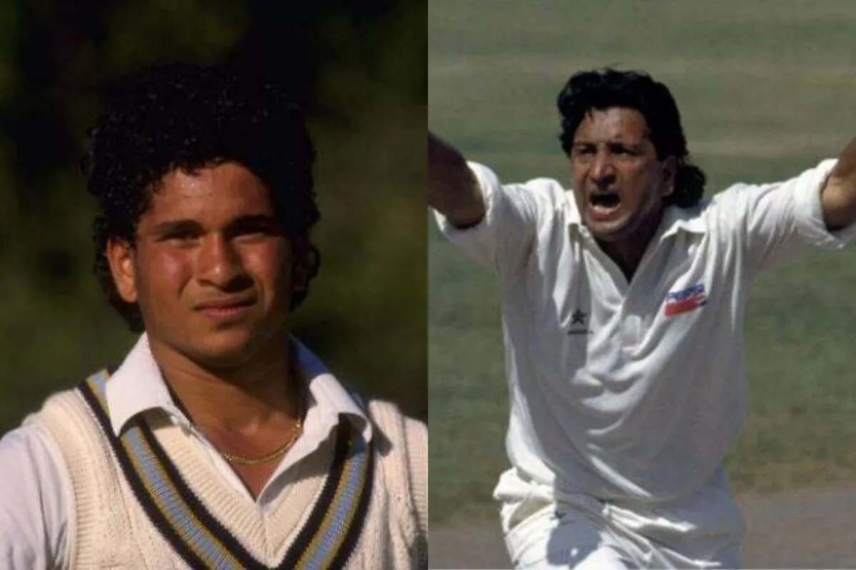 Sachin Tendulkar and Abdul Qadir