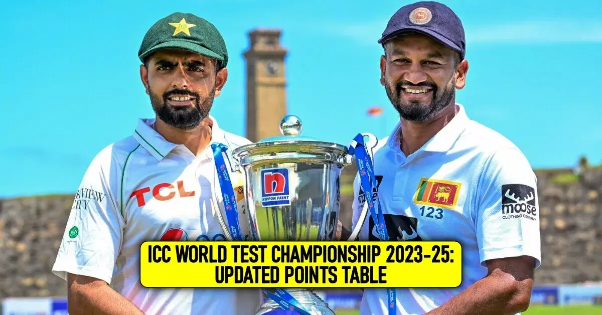 CricTracker - Here is the updated points table of ICC World Test  Championship 2021-23 after Pakistan's remarkable win against Sri Lanka in  the first Test in Galle.