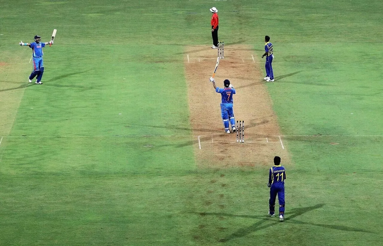 The iconic MS Dhoni six to finish off the World Cup 2011 final