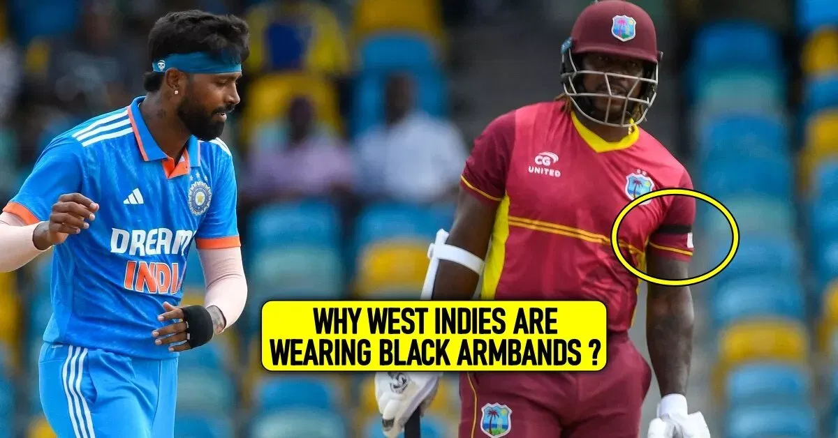 Revealed Why West Indies players are wearing black armbands in 1st ODI
