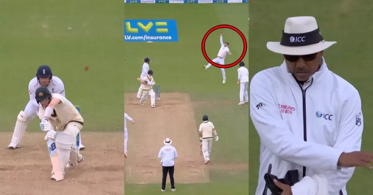 Explained Why Steve Smith was given not out despite Ben Stokes taking