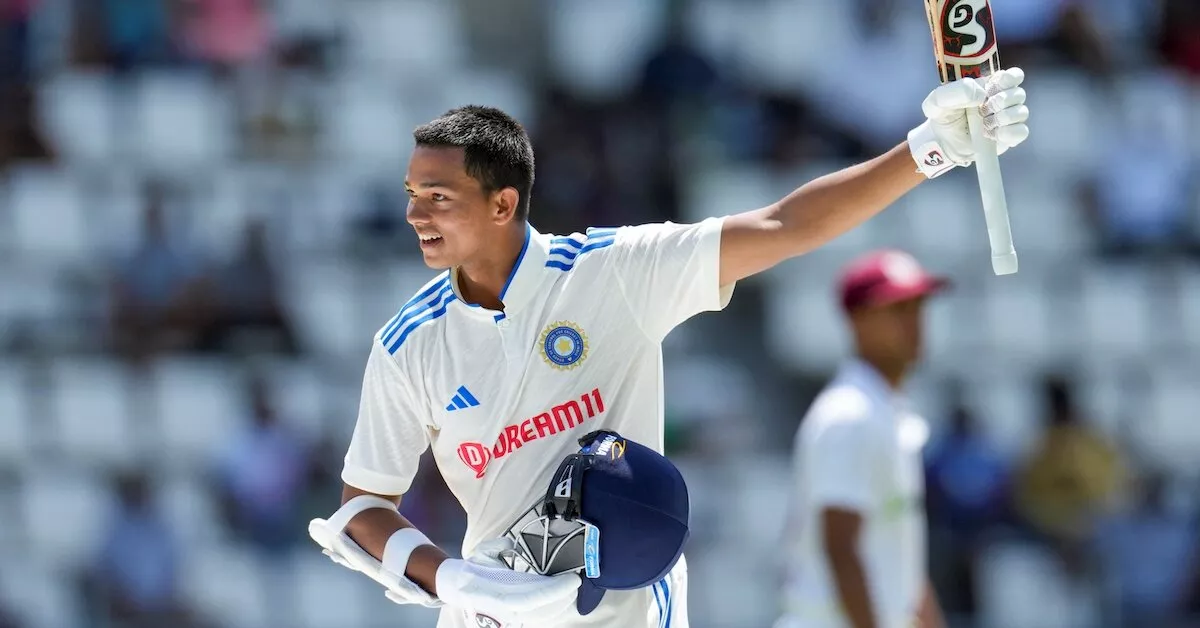 Yashasvi Jaiswal hit 171 against West Indies on his India test debut