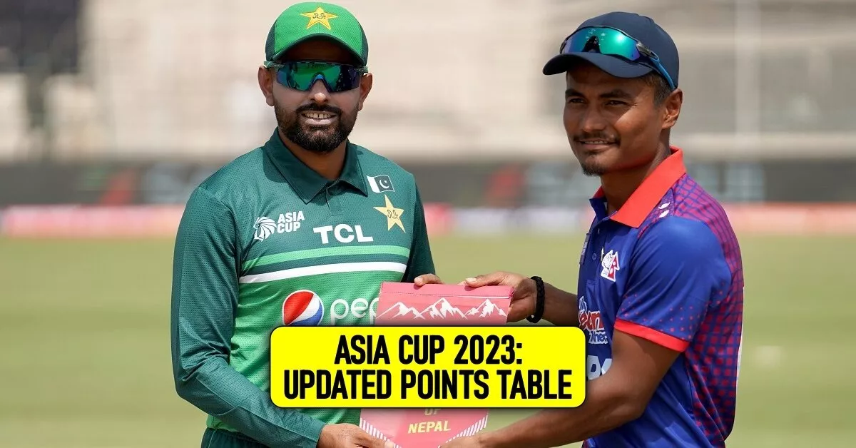 Asia Cup 2023 Points Table Most Runs Most Wickets After 1st Match Pak Vs Nep 7868