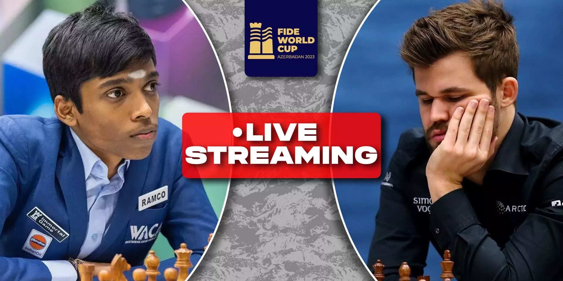 Where and how to watch Praggnanandhaa vs Magnus Carlsen match in Chess FIDE  World Cup 2023 final live in India?