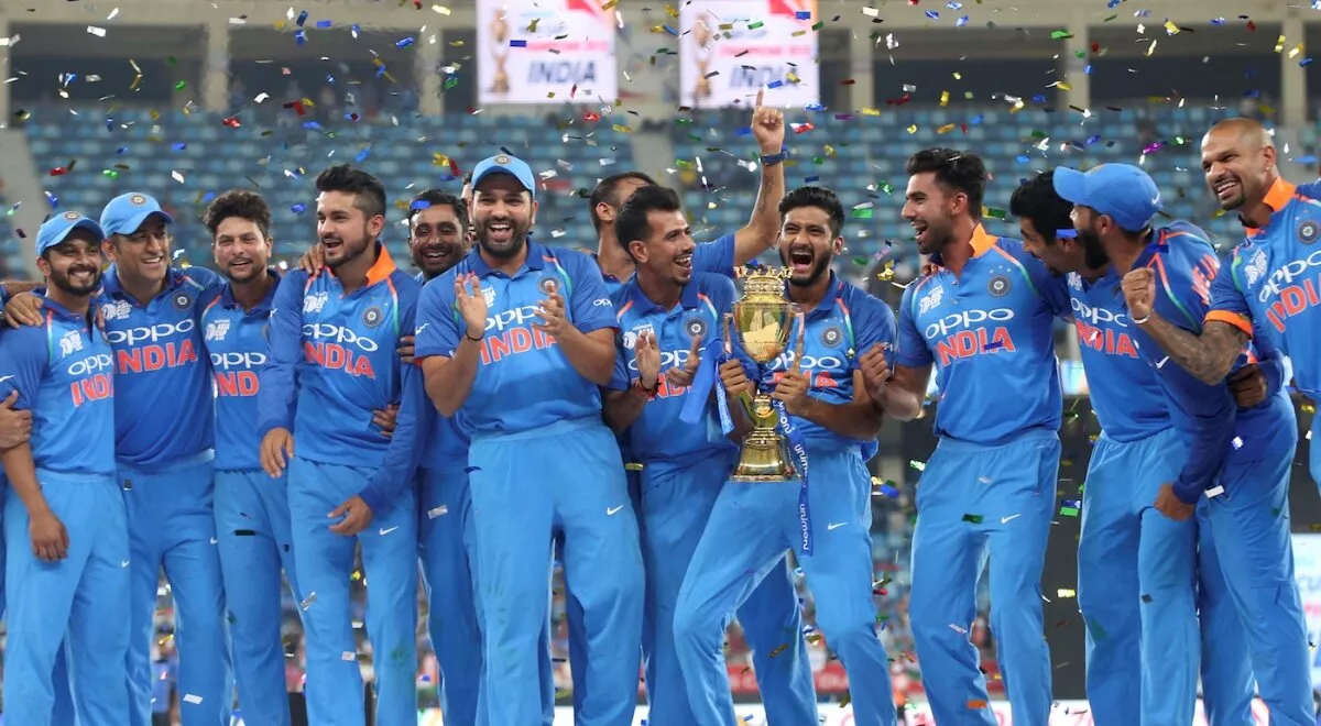 India celebrate winning Asia Cup 2018