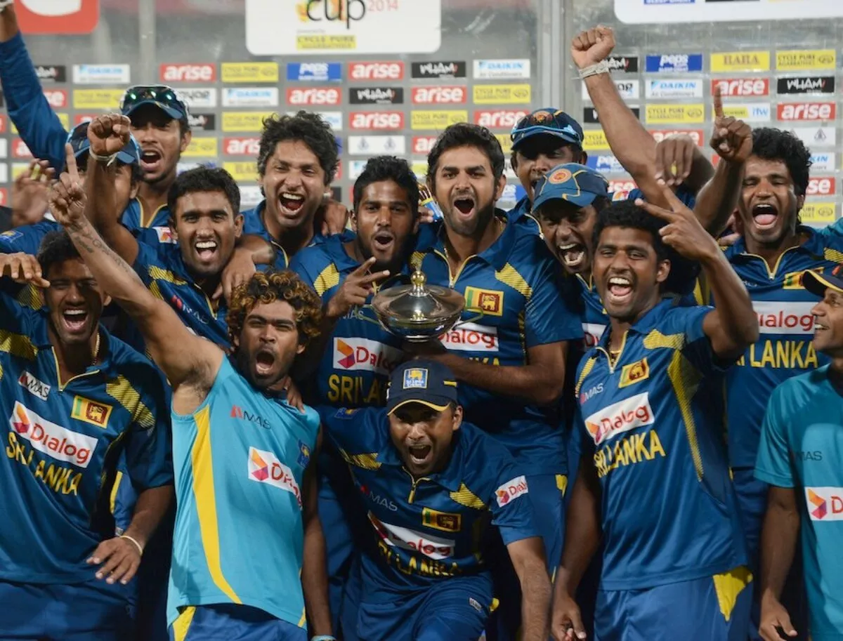 Sri Lanka celebrate winning Asia Cup 2014