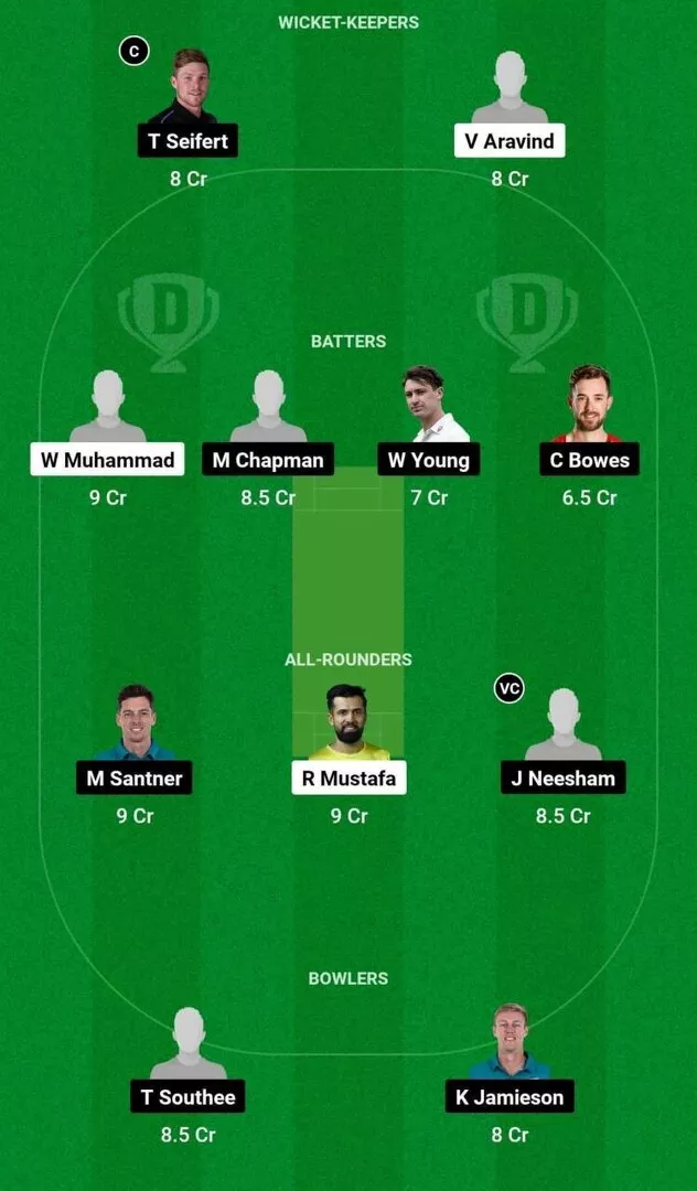 UAE vs NZ 1st T20I Dream11 Team 1