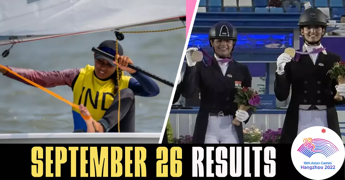 Asian Games 2023 Day 3, September 26, Updated Results: 