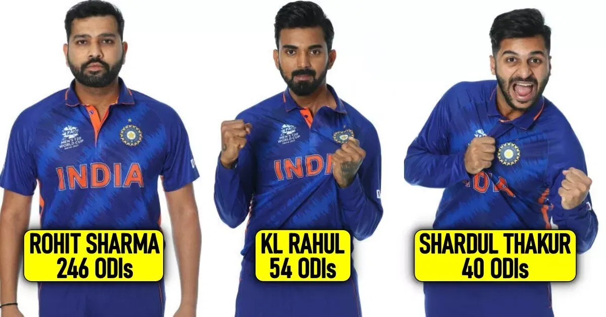 India Squad For ICC Cricket World Cup 2023 And Their ODI Experience