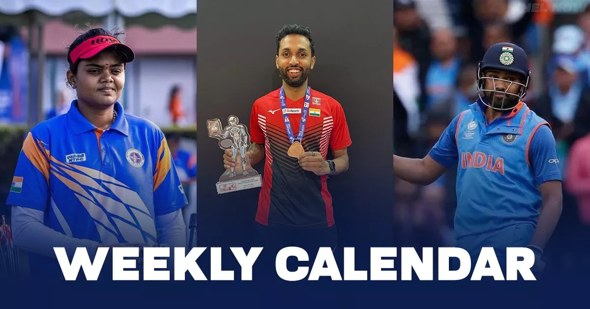 Indian Sports Calendar Weekly Calendar