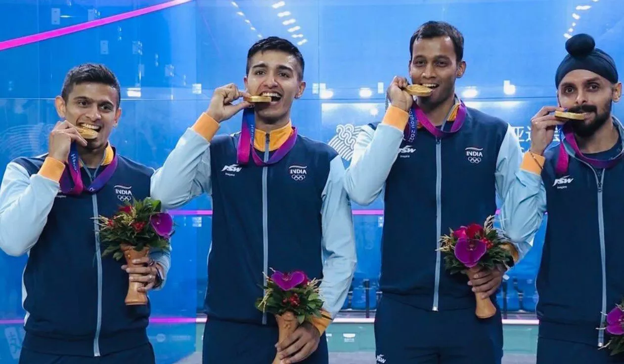 Indian Squash Men's Team clinch Gold medal in Asian Games 2023