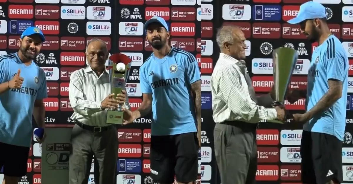 Watch: Rohit Sharma invites KL Rahul to collect the series trophy after India wins 2-1 against Australia
