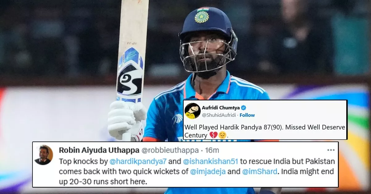 Fans salute Hardik Pandya on Twitter as he hits 87 under pressure to ...