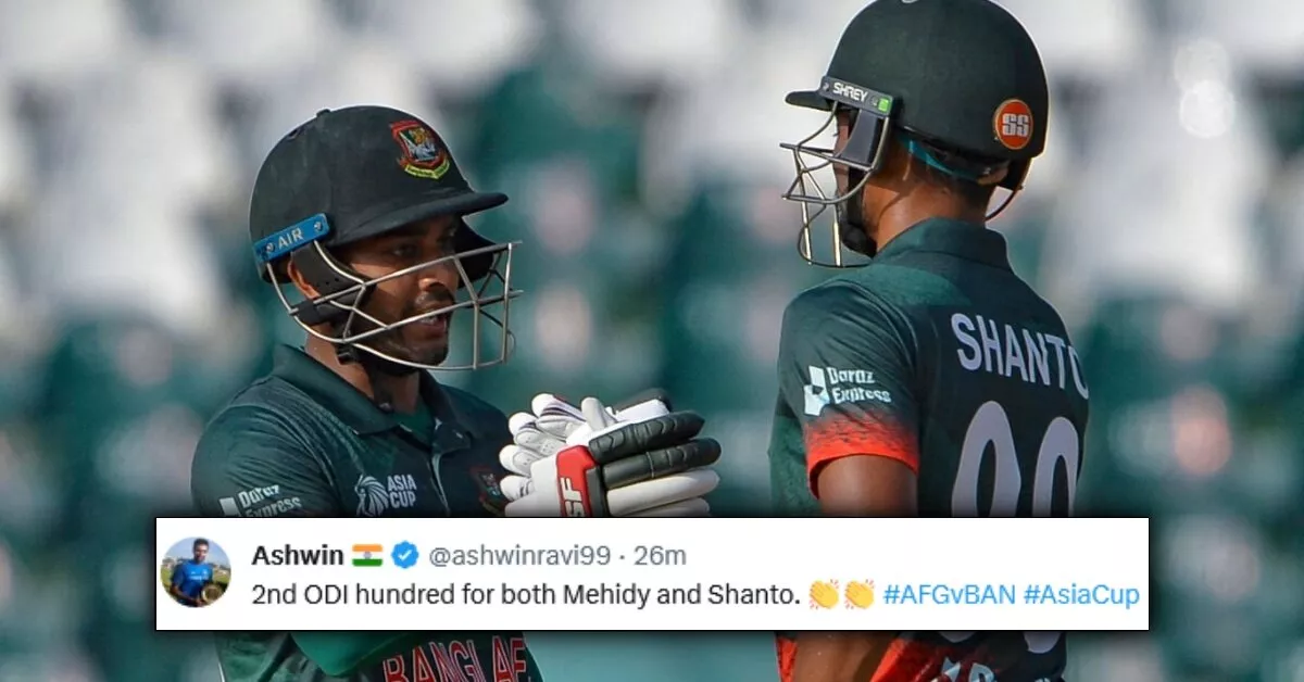 Twitter reacts as Mehidy Hasan Miraz and Najmul Hossain Shanto score centuries to take Bangladesh out of trouble against AFG in Asia Cup 2023