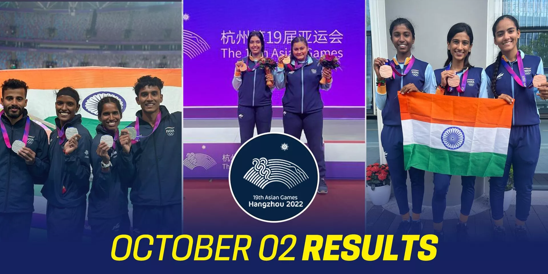 Asian Games 2023 Day 9, October 2, Updated Results: Medal rush continues in Athletics, historic bronze in table tennis