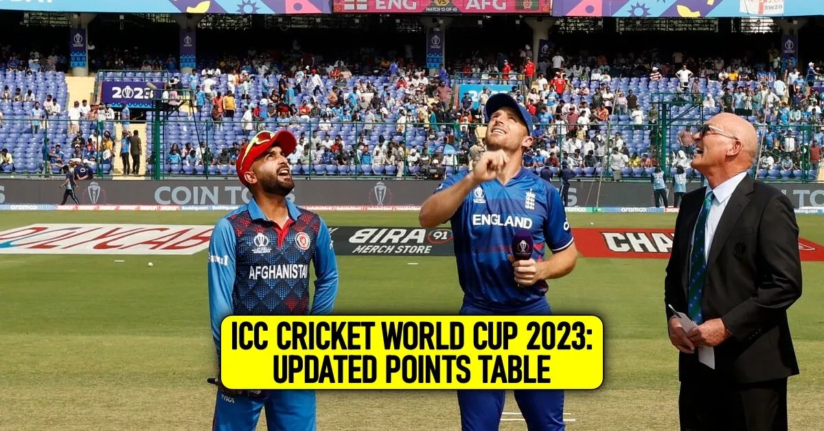 ICC Cricket World Cup 2023 - Updated Points Table, Most Runs, Most Wickets, after Match 13 ENG vs AFG