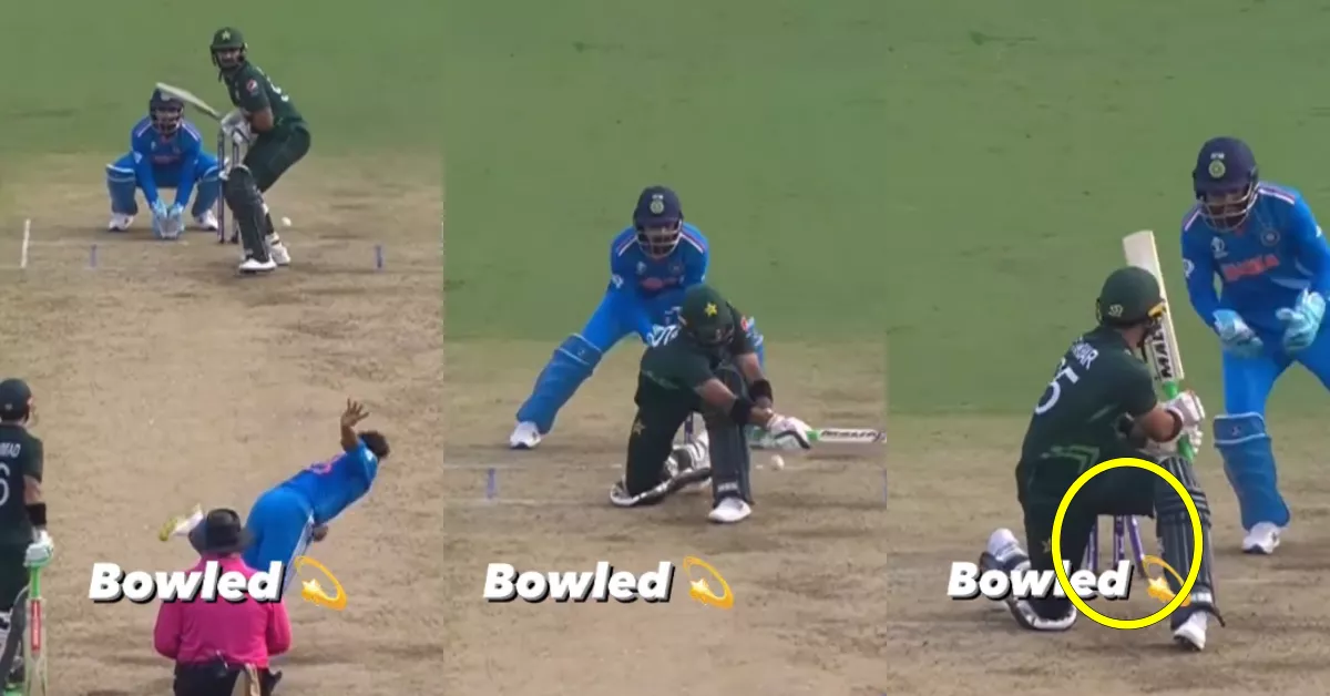 Watch: Kuldeep Yadav bowls a beauty to castle Iftikhar Ahmed behind his legs in IND vs PAK CWC 2023 match