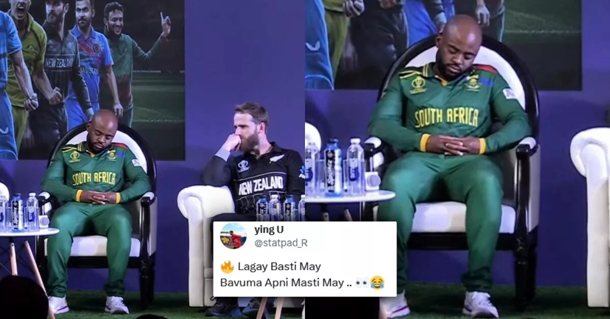 Memes galore as SA captain Temba Bavuma gets spotted sleeping during the Captains' day event ahead of the ICC Cricket World Cup 2023