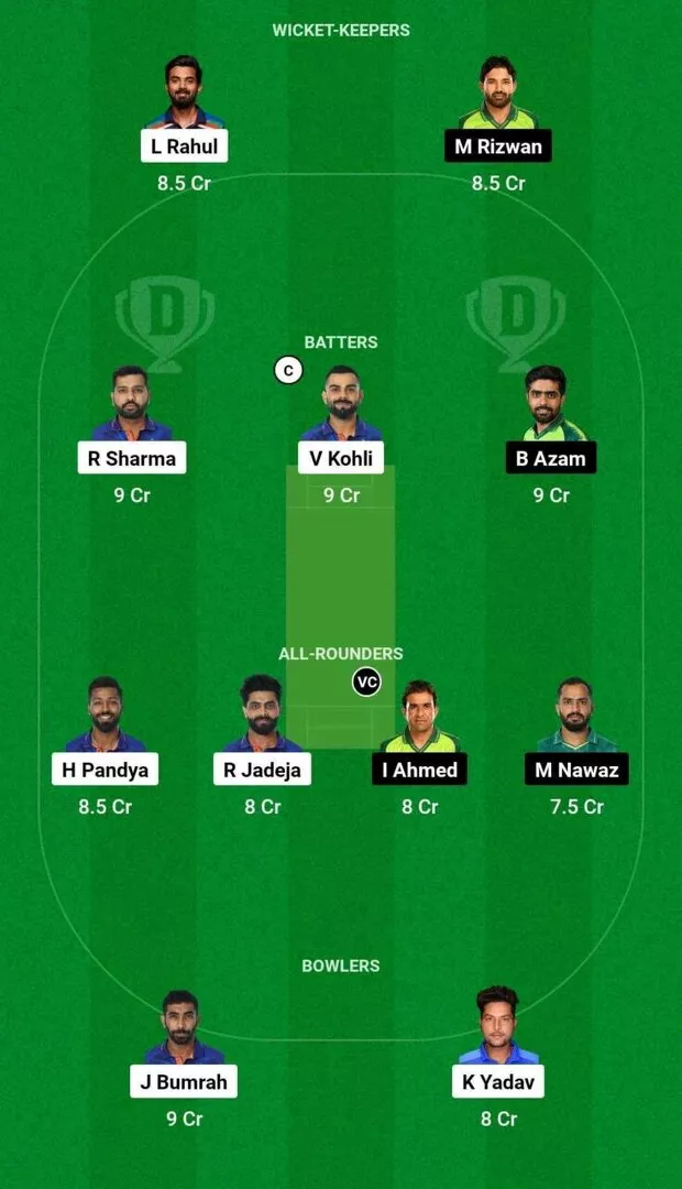 PAK vs IND CWC 2023 Dream11 Team 1