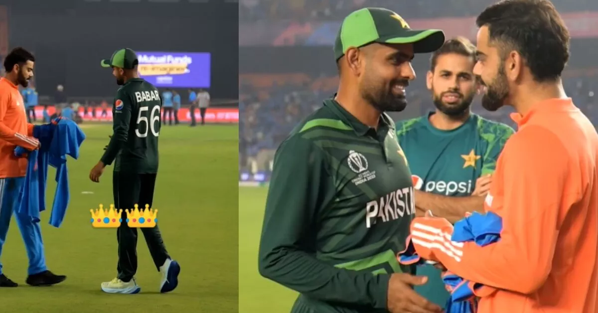 Watch Virat Kohli Ts His Signed Jersey To Babar Azam After Ind Vs