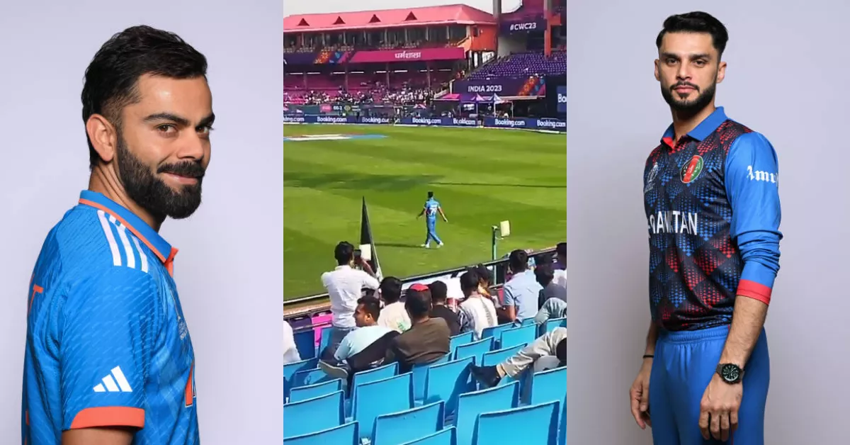 Watch: Fans chant Virat Kohli's name infront of Naveen Ul Haq during BAN vs AFG ICC Cricket World Cup 2023 match in Dharamsala