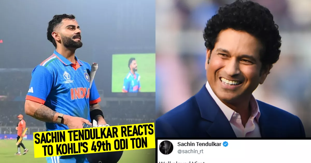 Sachin Tendulkar reacts as Virat Kohli equals his record of most ODI ...