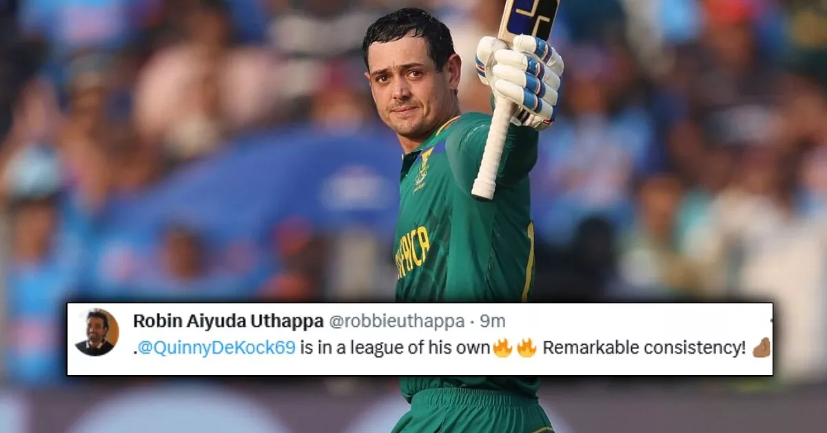 Twitter erupts as Quinton de Kock smashes his 4th hundred of ICC Cricket World Cup 2023