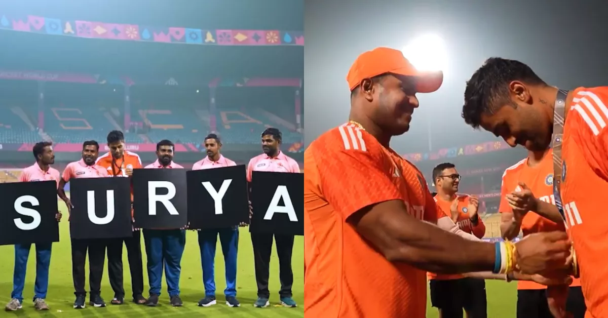 Watch: Groundsmen make announcement as Suryakumar Yadav wins best fielder medal after IND vs NED CWC 2023 clash