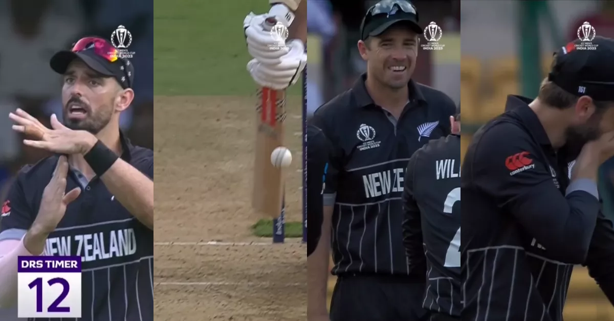 Watch: New Zealand team bursts into laughter as Daryl Mitchell asks to review ball middled by Dushmantha Chameera
